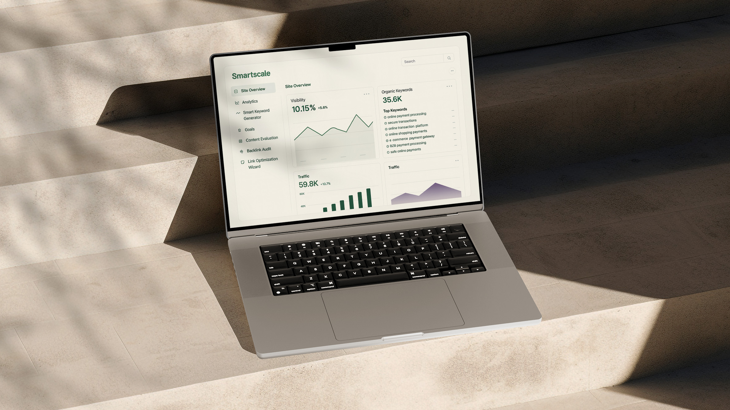Analytics dashboard hero — SmartScale